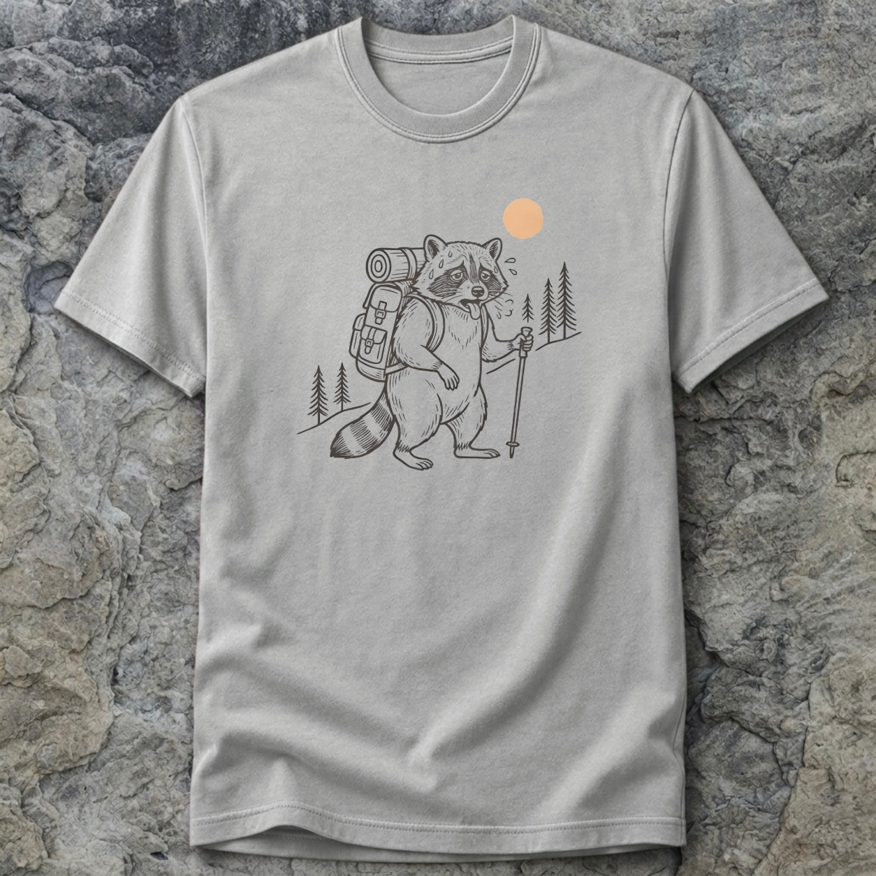 Hiking Racoon T-Shirt