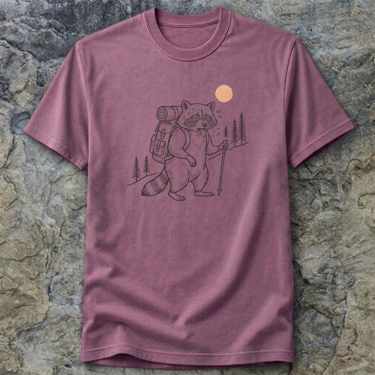 Hiking Racoon T-Shirt
