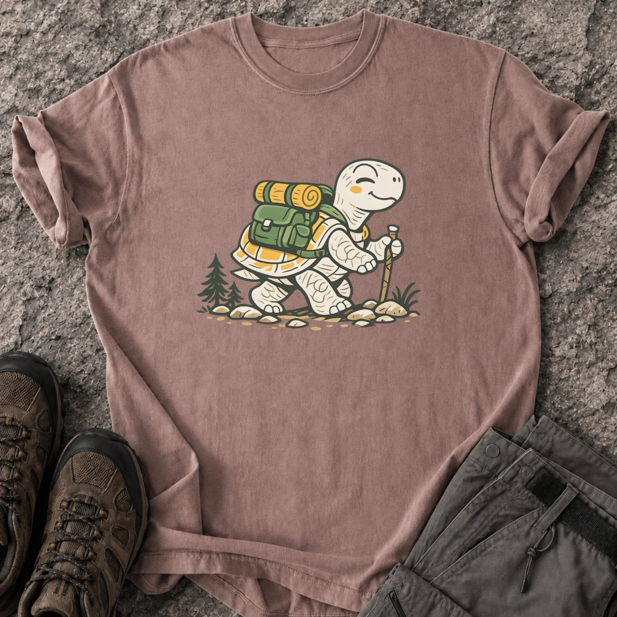 Hiking Turtle T-Shirt