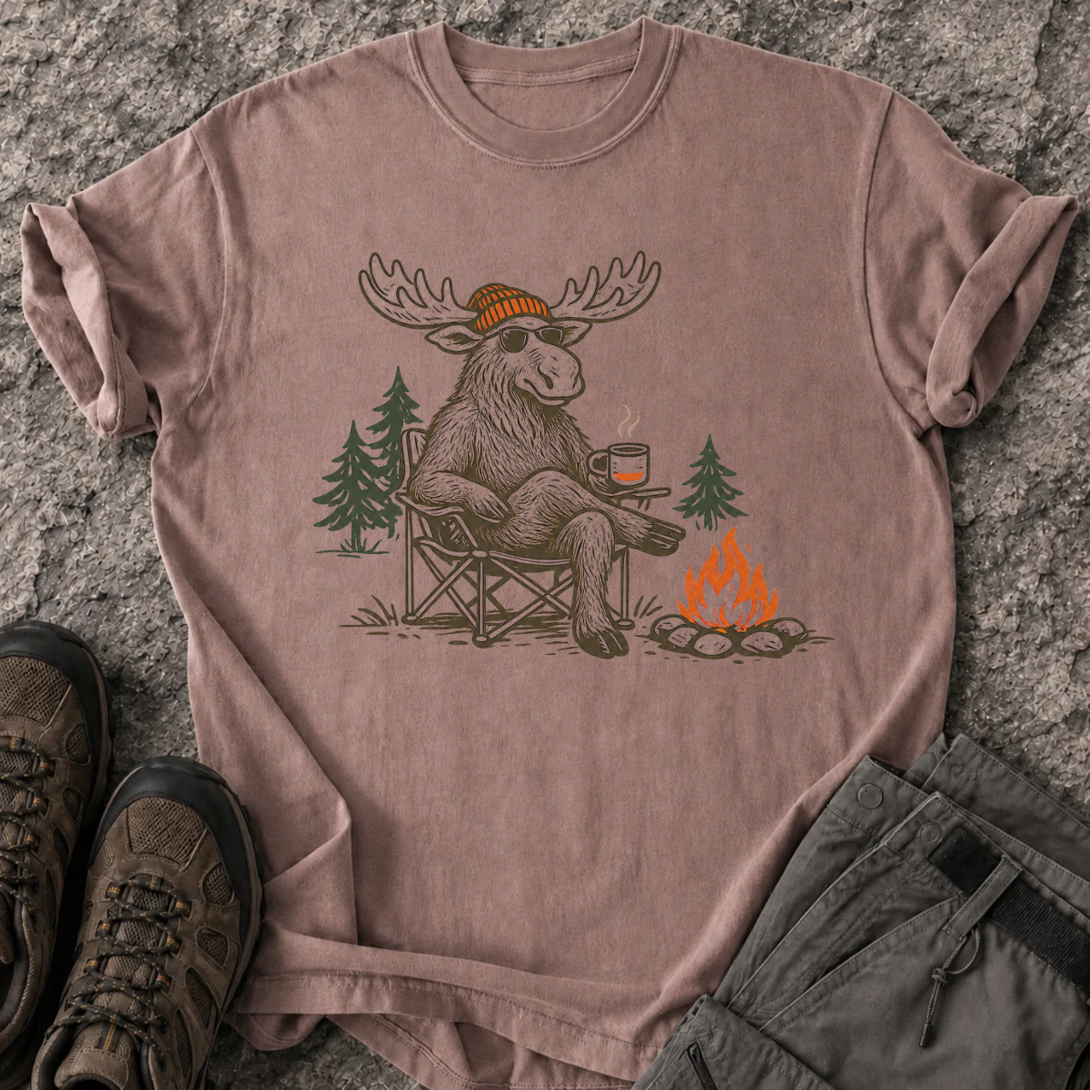 Camping Moose T-Shirt