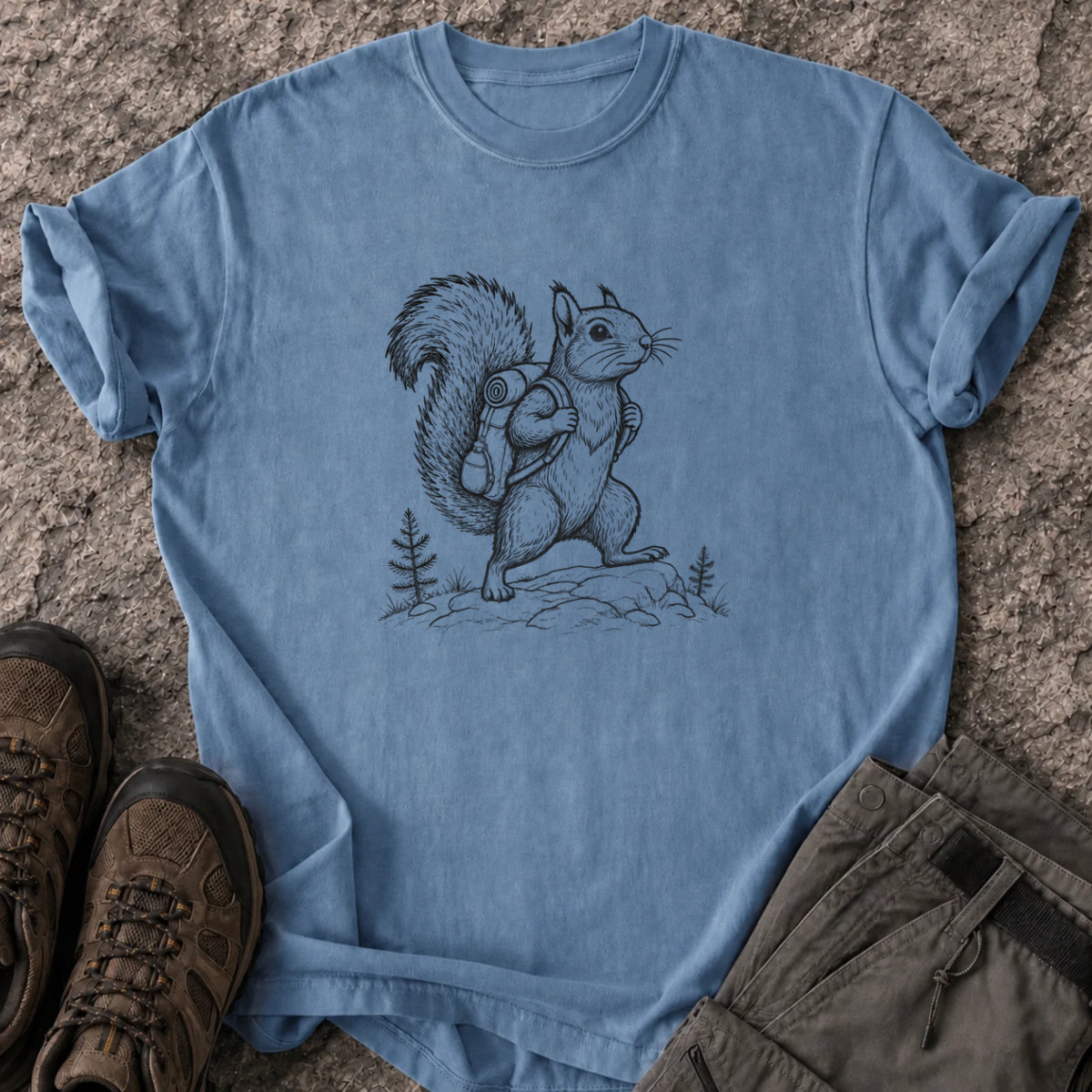 Hiking Squirrel T-Shirt