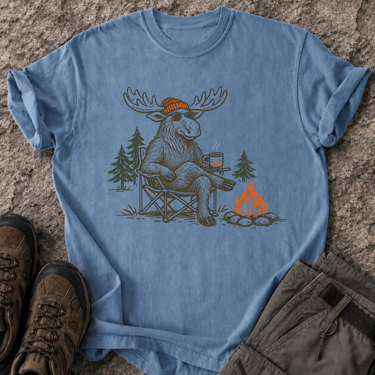 Camping Moose T-Shirt