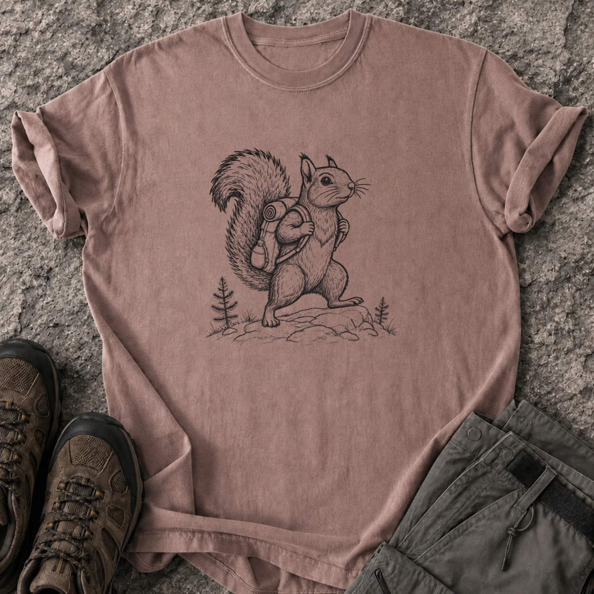 Hiking Squirrel T-Shirt