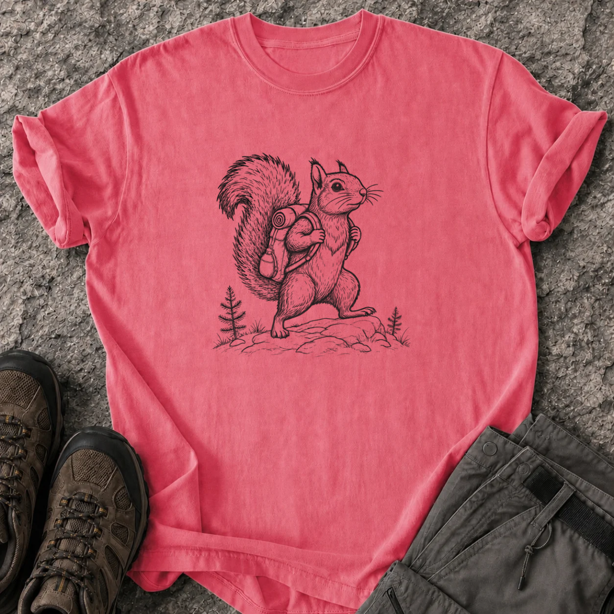 Hiking Squirrel T-Shirt