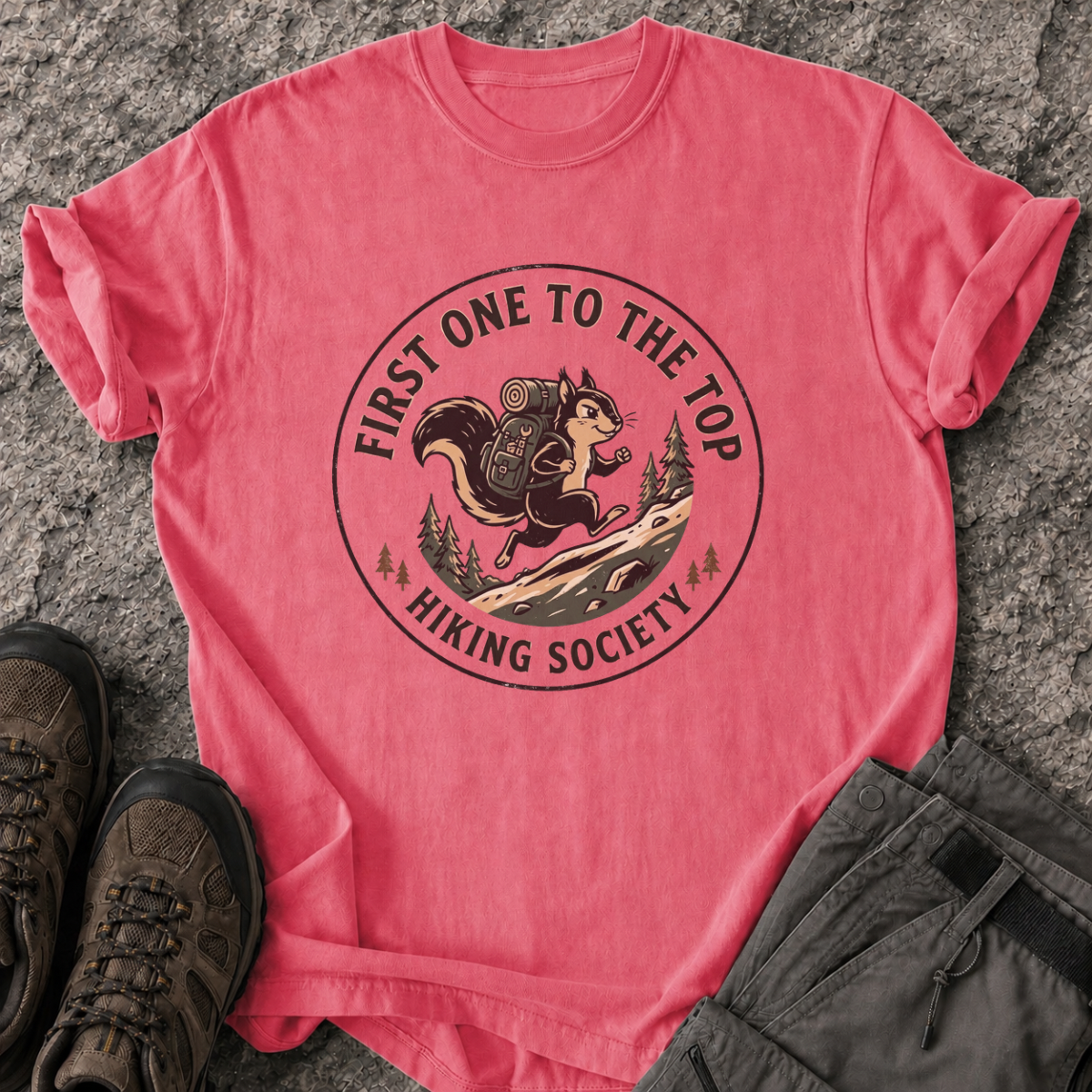 First To The Top Hiking Society T-Shirt