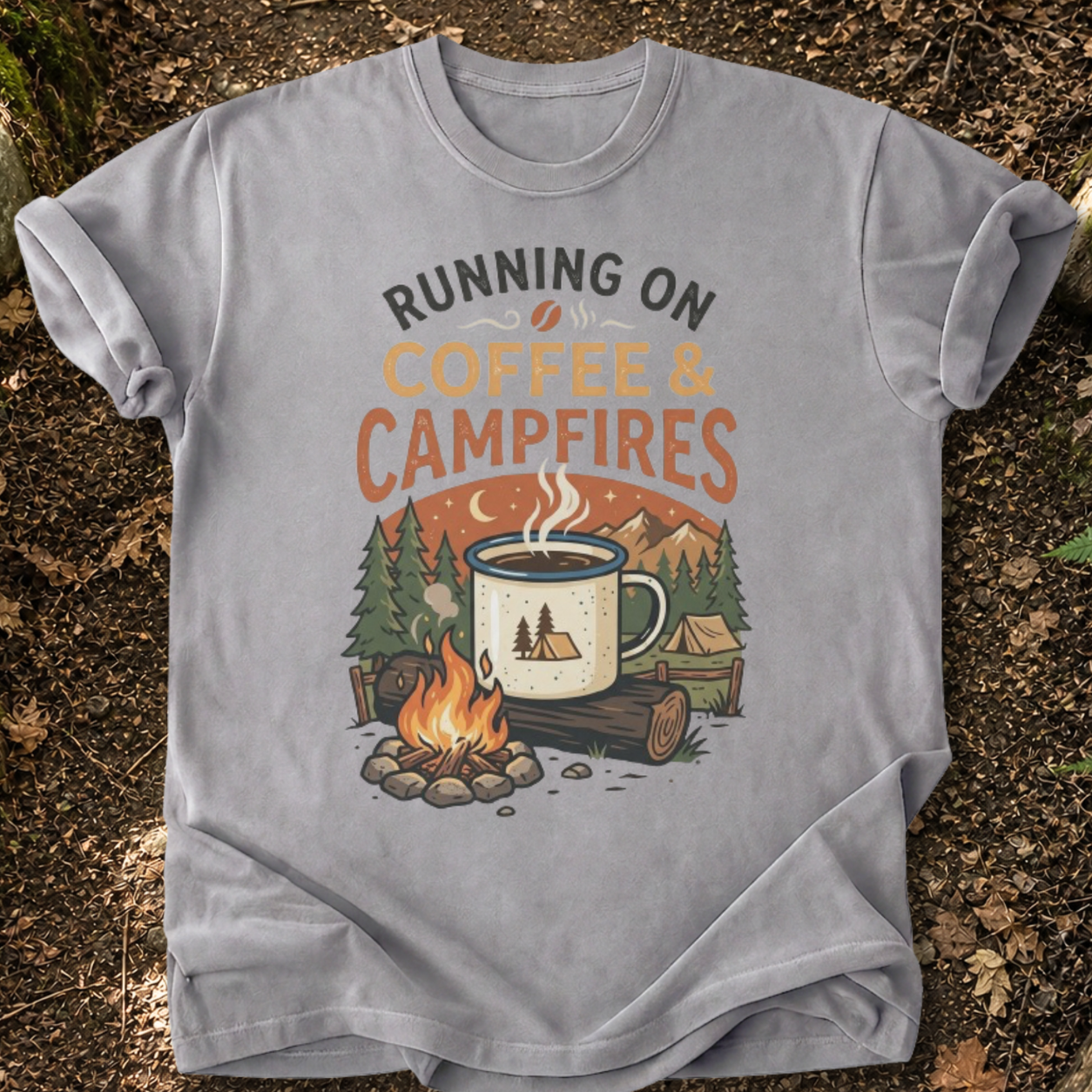 Running On Coffee & Campfires T-Shirt