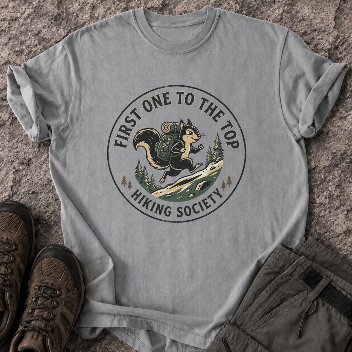 First To The Top Hiking Society T-Shirt