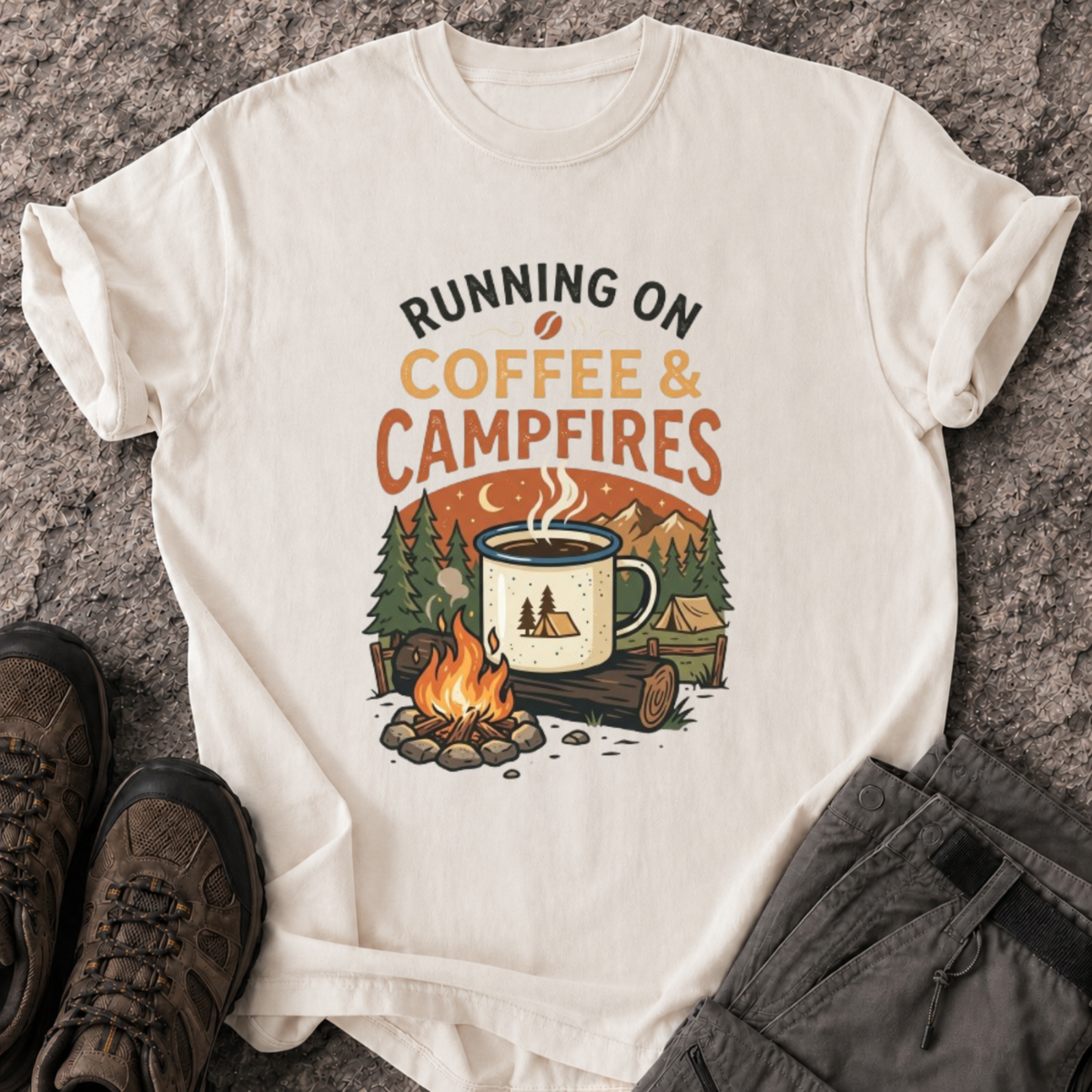 Running On Coffee & Campfires T-Shirt