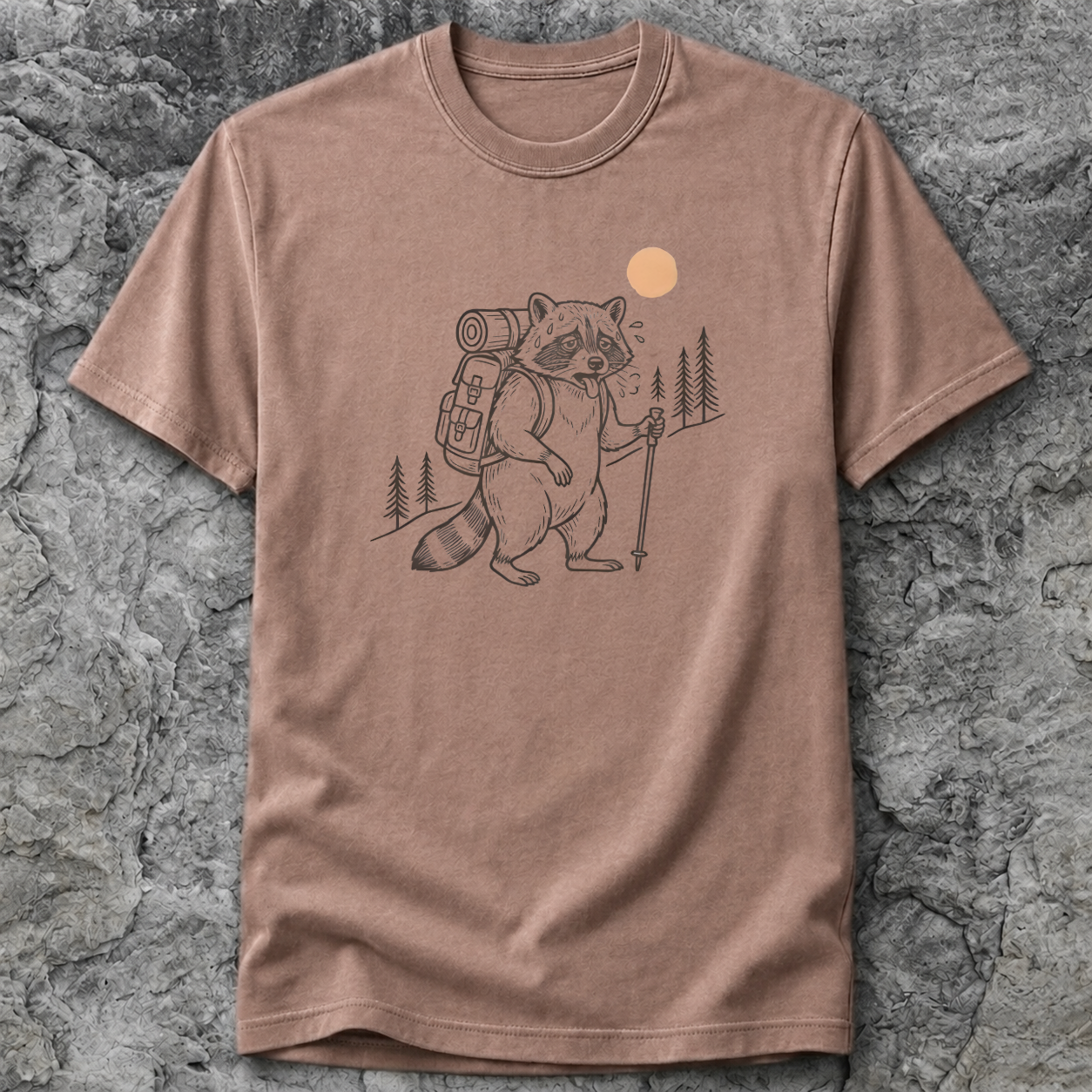 Hiking Racoon T-Shirt