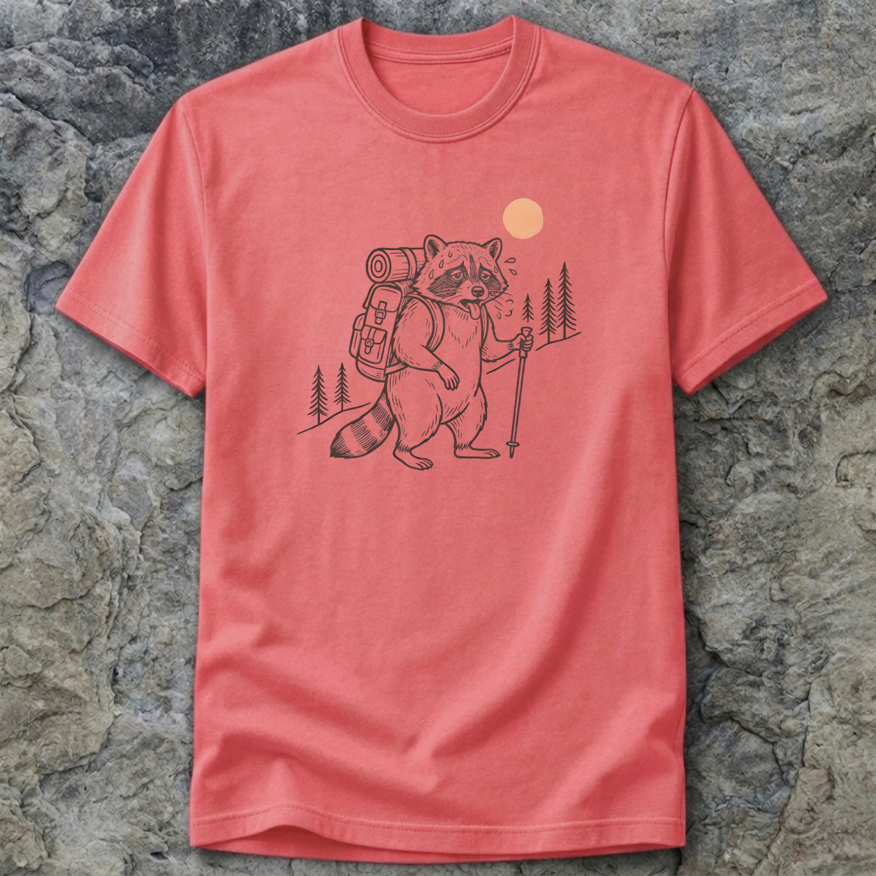 Hiking Racoon T-Shirt