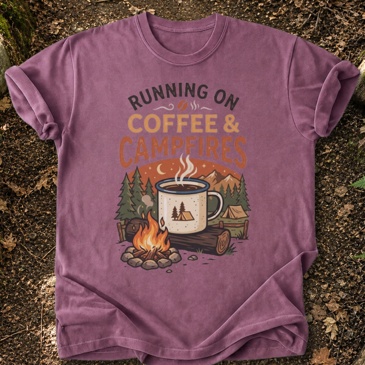 Running On Coffee & Campfires T-Shirt