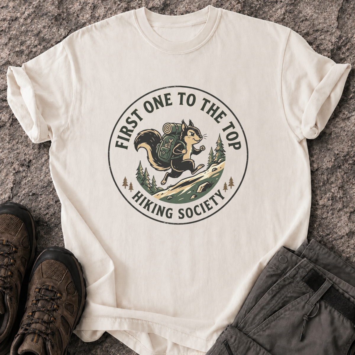 First To The Top Hiking Society T-Shirt