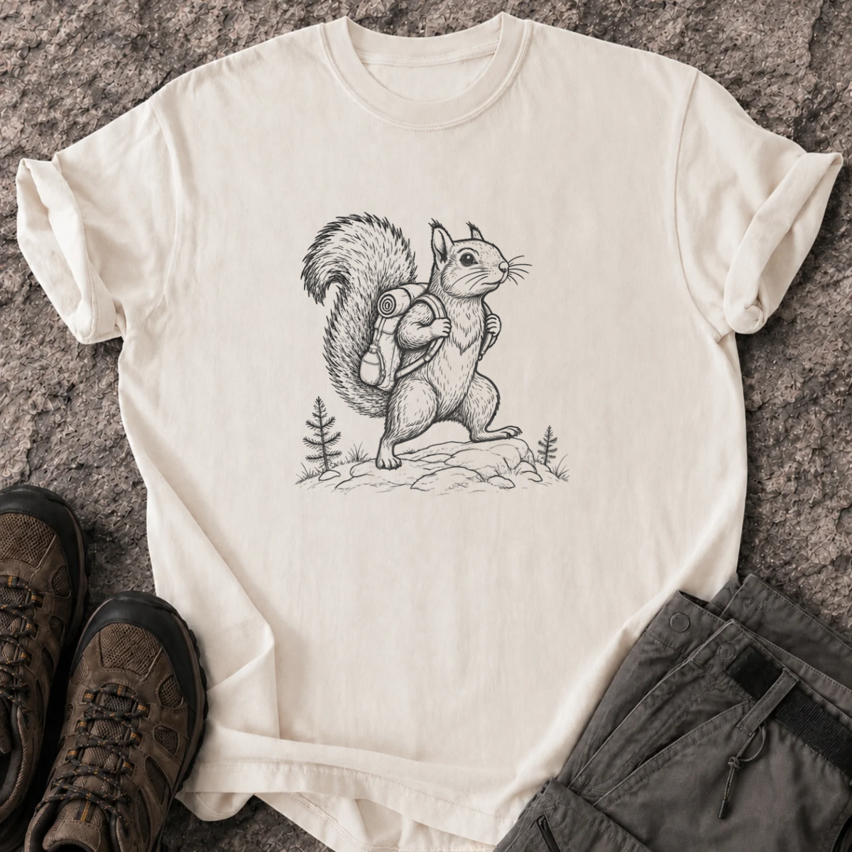 Hiking Squirrel T-Shirt