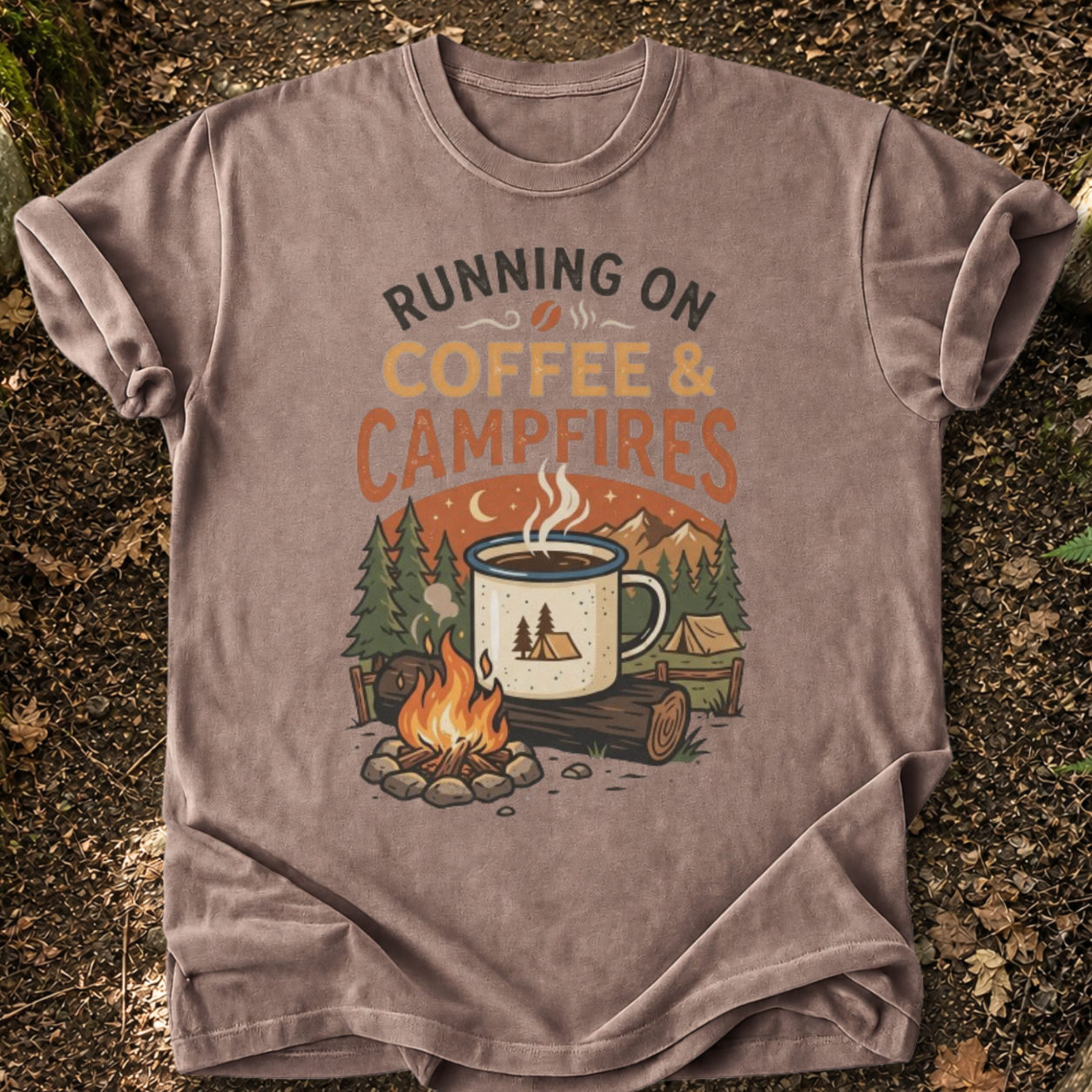 Running On Coffee & Campfires T-Shirt
