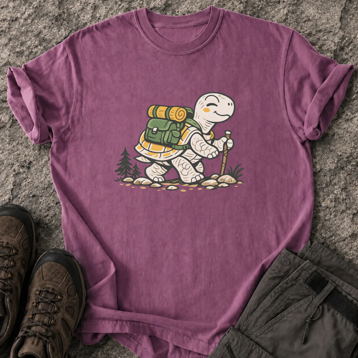 Hiking Turtle T-Shirt