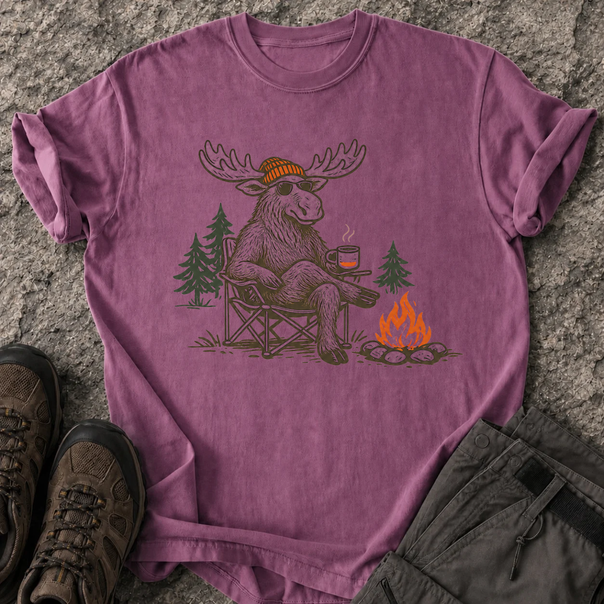 Camping Moose T-Shirt