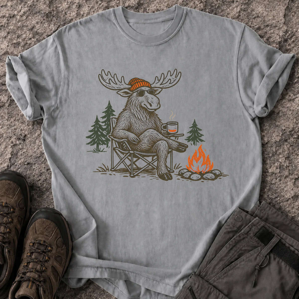 Camping Moose T-Shirt