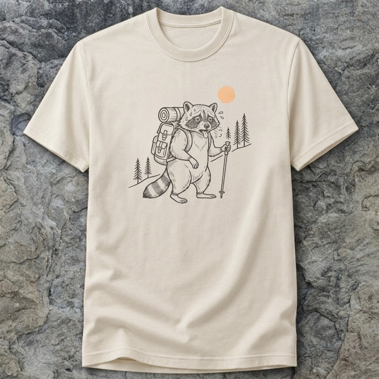 Hiking Racoon T-Shirt