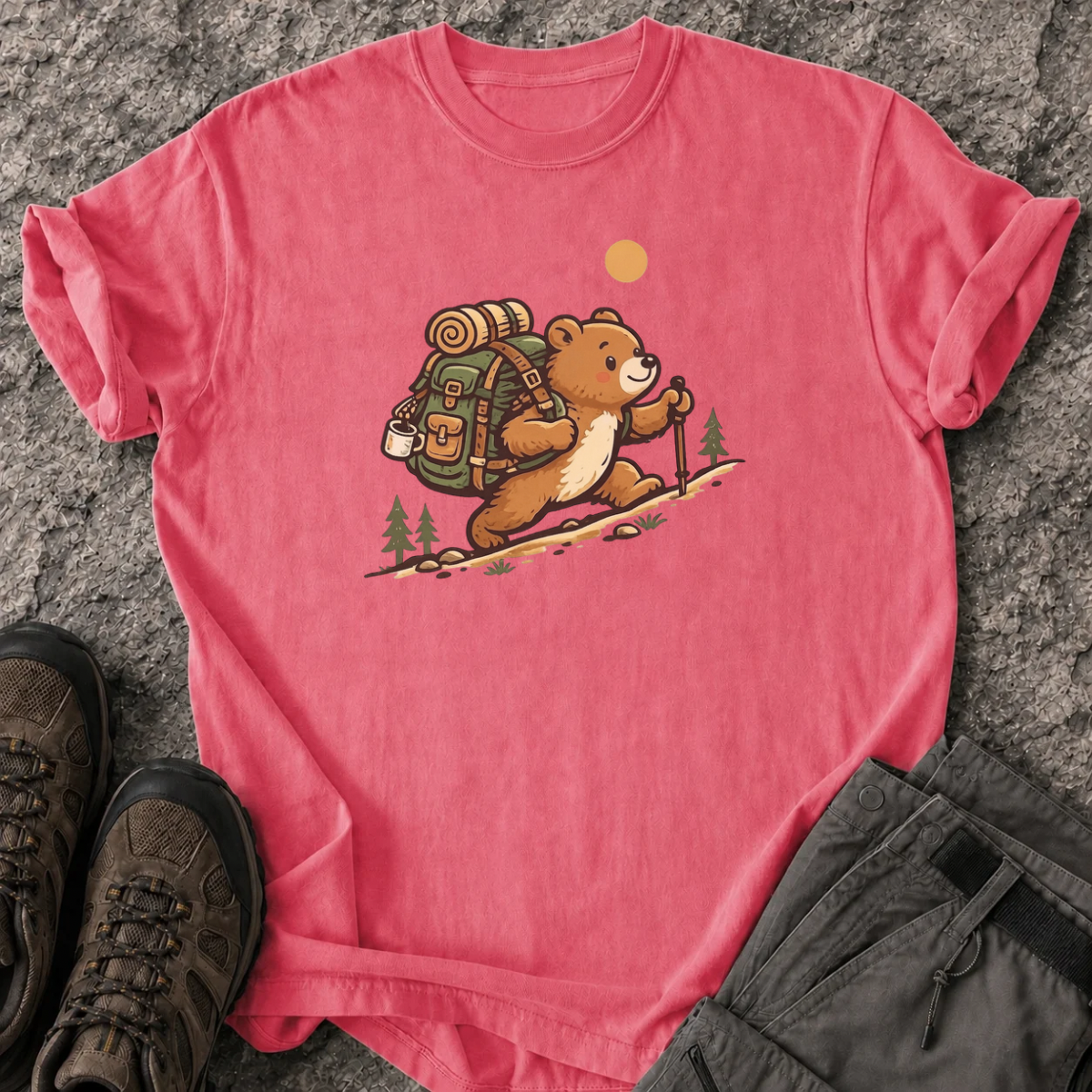 Hiking Teddy T-Shirt