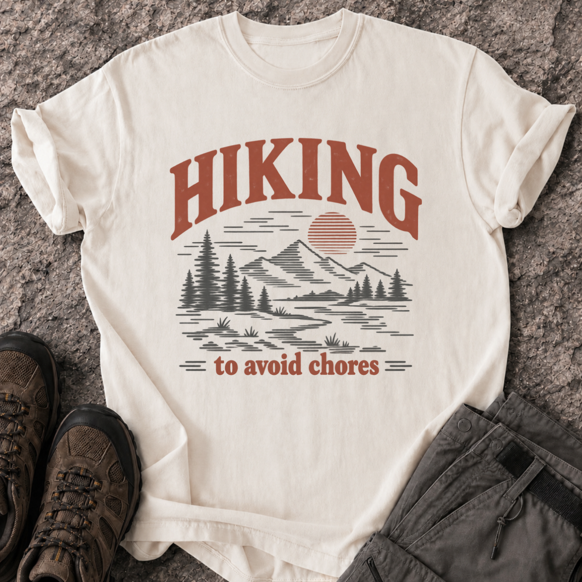 Hiking to Avoid Chores T-Shirt