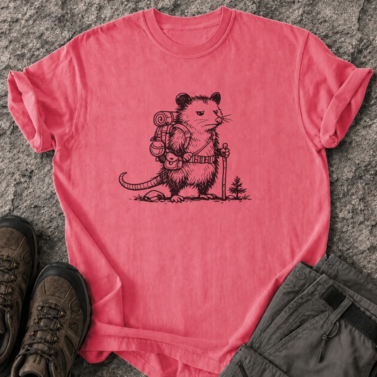Hiking Possum T-Shirt